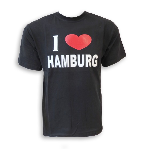 T-Shirt &quot;I Love Hamburg&quot; Klassisch Baumwolle