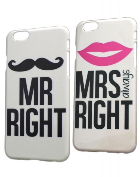 Set Mobile Cover &quot;Mr. and Mrs. Right&quot; Case Phone