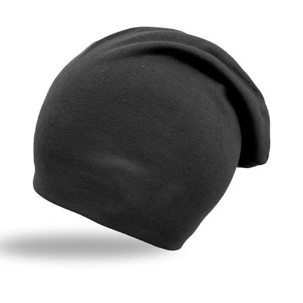 Beanie Mütze unifarben Jersey einfarbig leicht und angenehm zu tragen