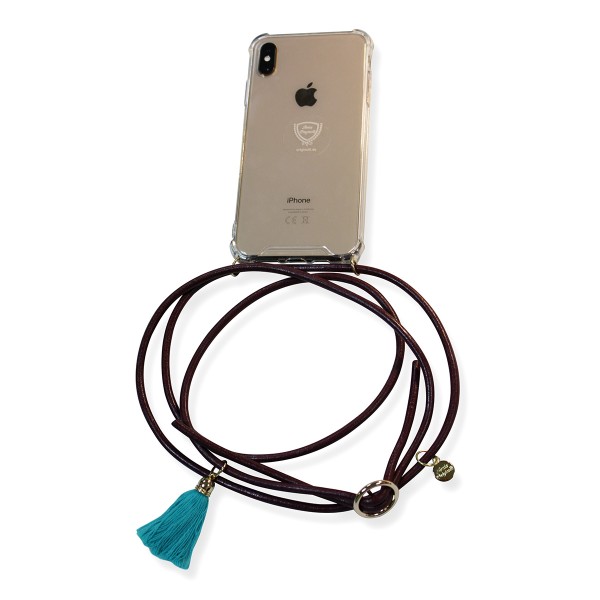 DIY- Design your mobile phone chain: &quot;suitable for Samsung models&quot; including leather-ribbon and charm
