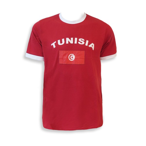 Fan-Shirt &quot;Tunesia&quot; Unisex Fußball WM EM Herren T-Shirt