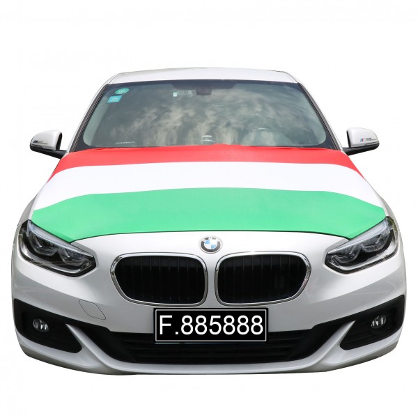 EM Fußball &quot;Ungarn&quot; Hungary Motorhauben Überzieher Auto Flagge Fahne