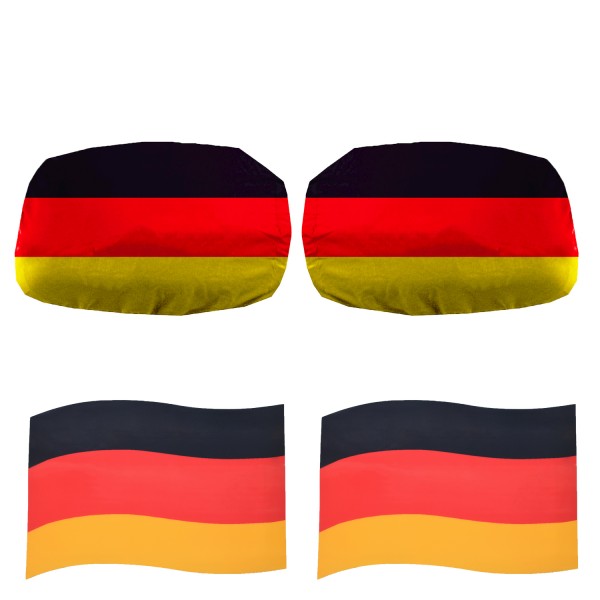 Fan-Paket EM &quot;Deutschland&quot; Germany Auto Außenspiegelflagge Magnete Fahren Fußball