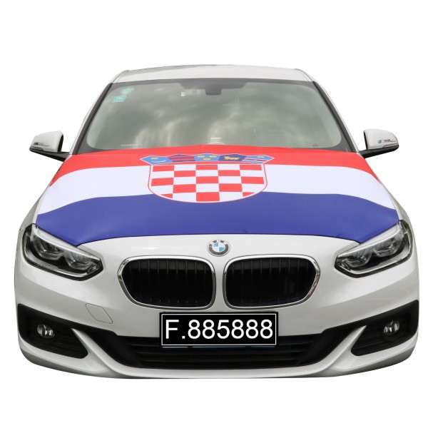 EM Fußball &quot;Kroatien&quot; Croatia Motorhauben Überzieher Auto Flagge Fahne