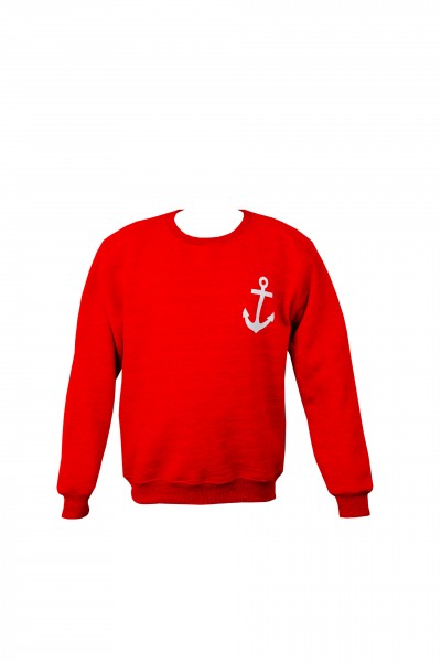Sweatshirt &quot;Meerweh&quot; Anchor Maritime Print Ladies Solid Color Sweater