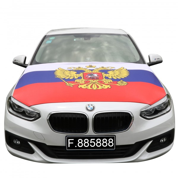 EM Fußball &quot;Russland&quot; Russia Motorhauben Überzieher Auto Flagge Fahne