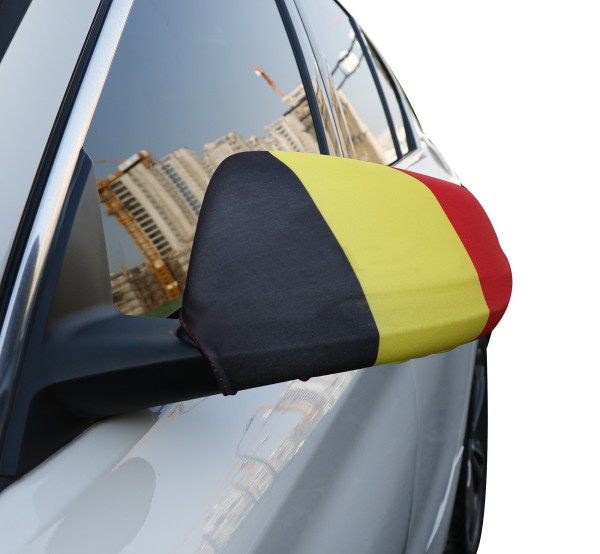Auto Außenspiegel Fahne Set &quot;Belgien&quot; Belgium Bikini Flagge EM WM