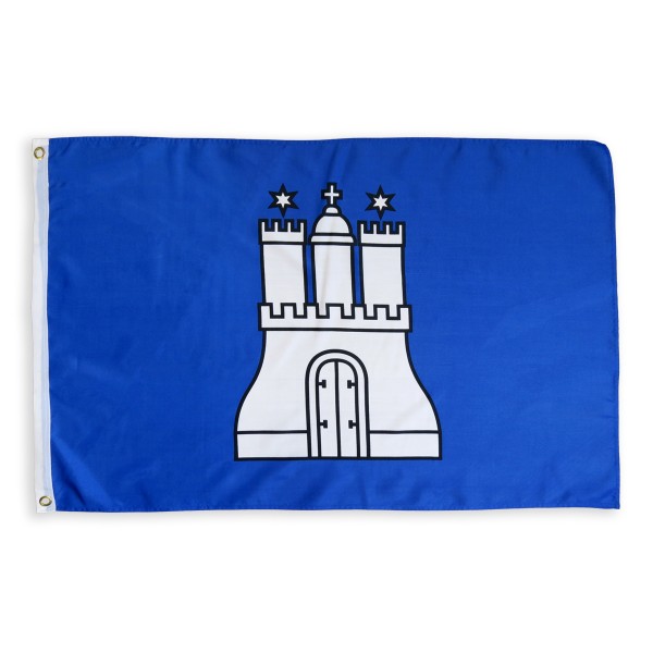 Fahne Flagge Hamburg schwarz weiss blau 50 x 70 cm