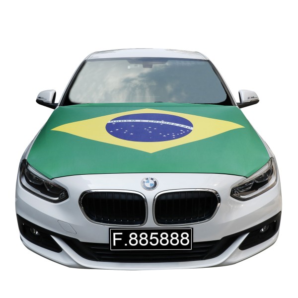 EM Fußball &quot;Brasilien&quot; Brasil Brazil Motorhauben Überzieher Auto Flagge Fahne