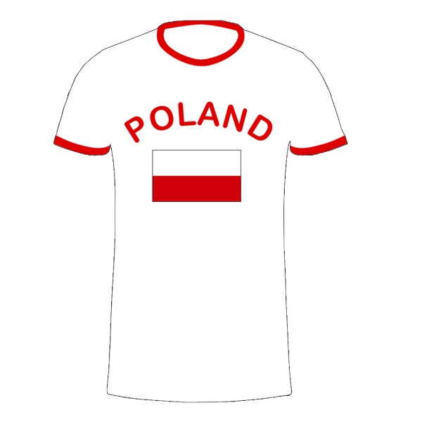Fan-Shirt &quot;Poland&quot; Unisex Football Worldcup T-Shirt Men
