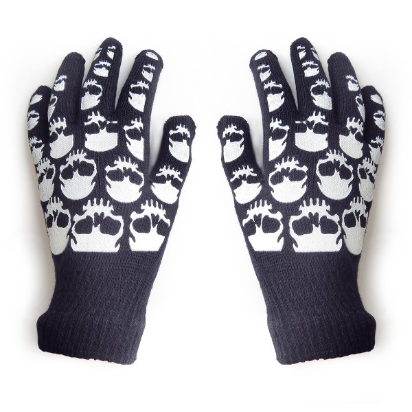 Knitted Gloves Halloween Printed Skull Costume Unisex