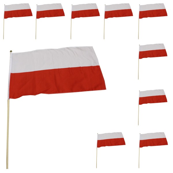 10 Pieces SET Flag Hint Wood Worldcup Football Countries