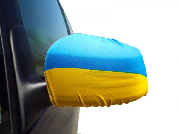 Auto Außenspiegel Fahne Set &quot;Ukraine&quot; Bikini Flagge EM WM