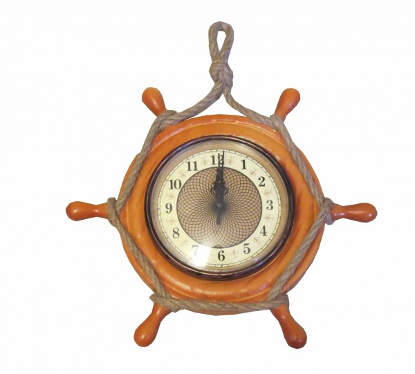 Sailor&#039;s Clock Wheel Coast Decoration