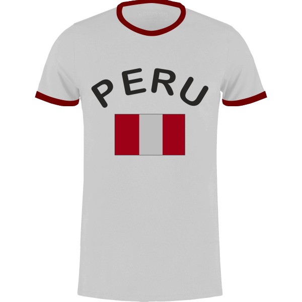 Fan-Shirt &quot;Peru&quot; Unisex Football Worldcup T-Shirt Men