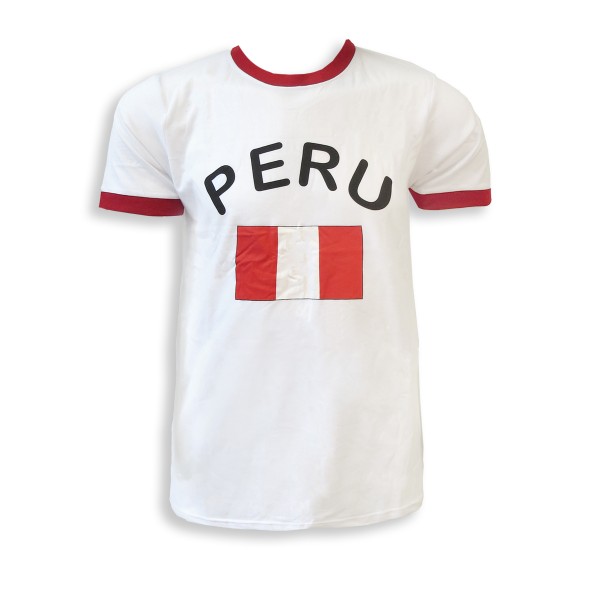 Fan-Shirt &quot;Peru&quot; Unisex Fußball WM EM Herren T-Shirt