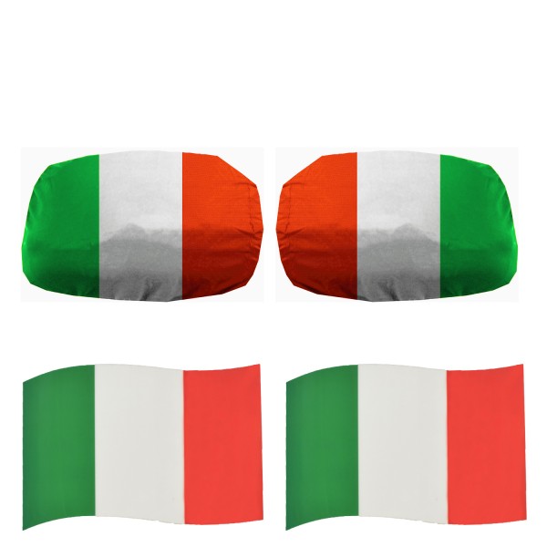 Fan-Paket EM &quot;Italien&quot; Italy Auto Außenspiegelflagge Magnete Fahren Fußball