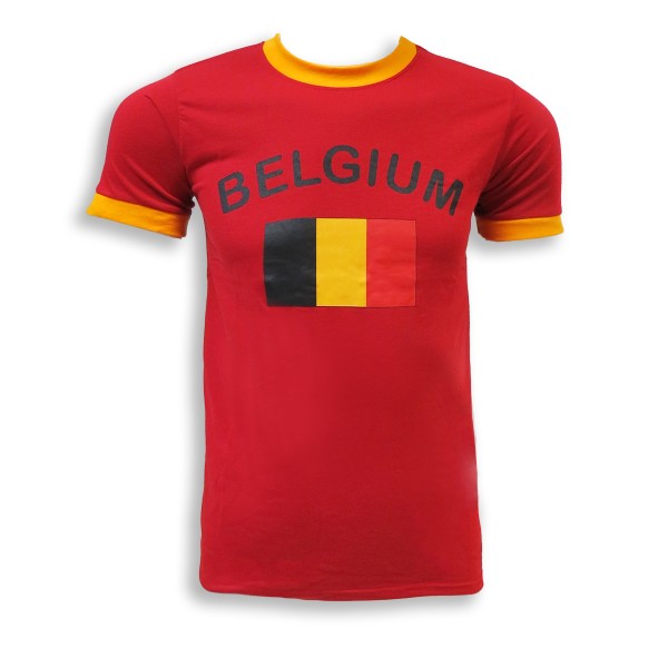 Fan-Shirt &quot;Belgium&quot; Unisex Fußball WM EM Herren T-Shirt