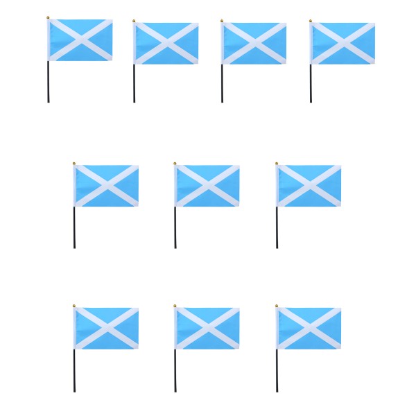 Mini Handfahnen 10 Stück Set &quot;Schottland&quot; Scottland EM WM Flaggen Fanartikel