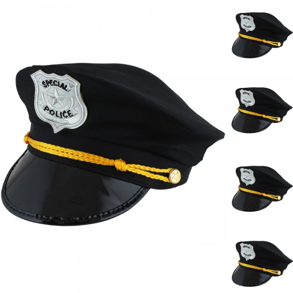 5 Pieces Hat &quot;Police Officer&quot; Policeman Costume Carneval