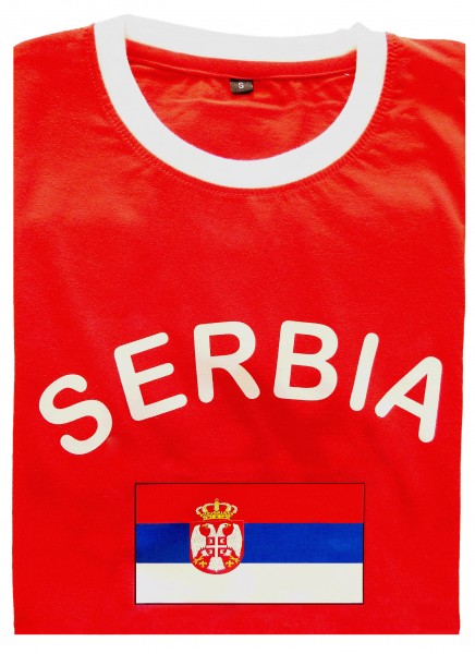 Fan-Shirt &quot;Serbia&quot; Unisex Football Worldcup T-Shirt Men