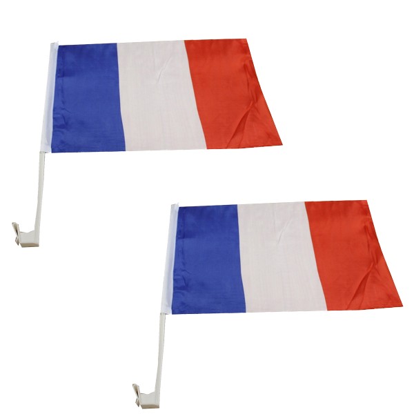 2er SET Auto Flagge &quot;Frankreich&quot; Fußball EM Fahne Fan Fanset
