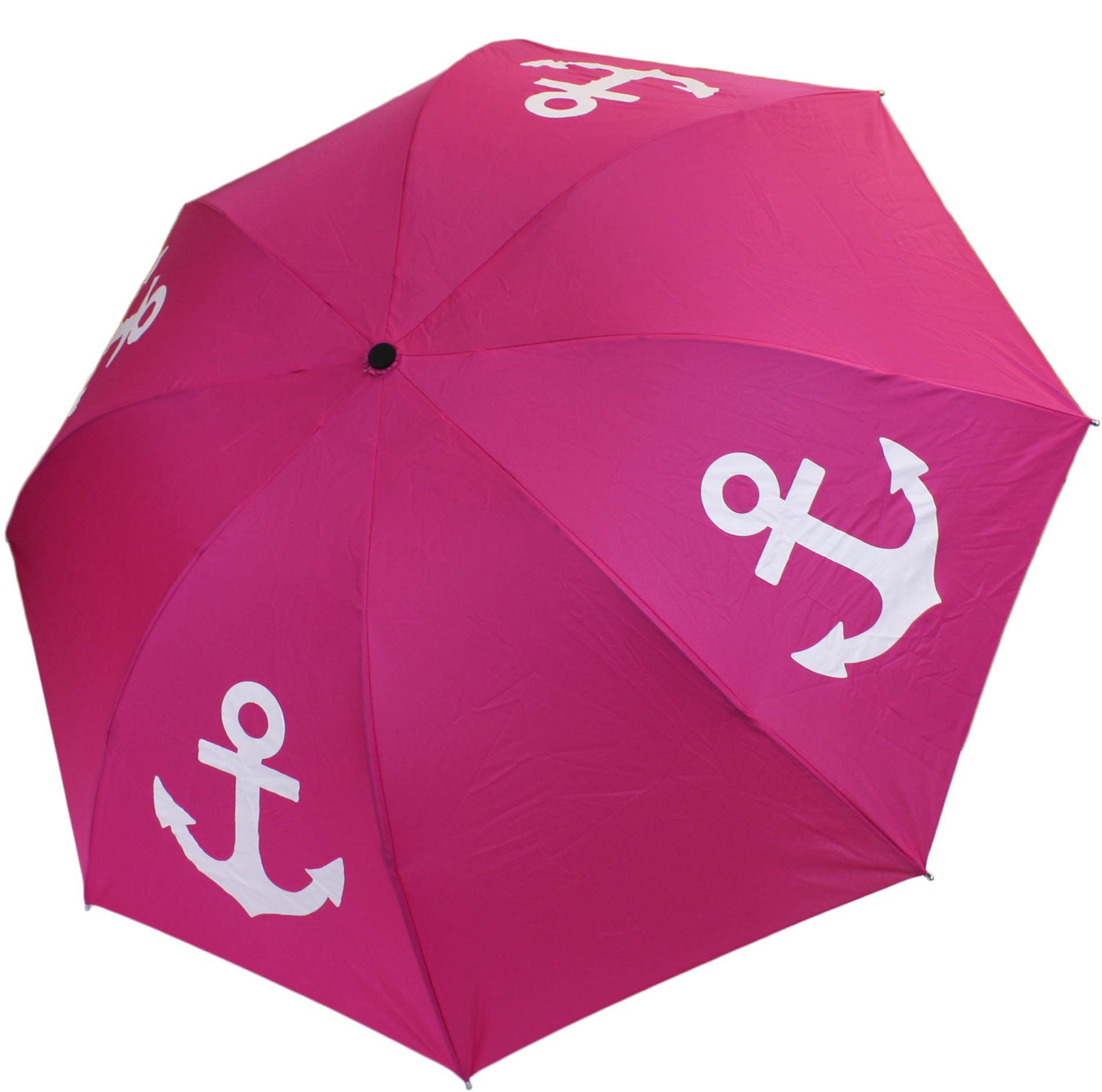 Sonia Originelli Taschenschirm Maritim Anker Streifen Regenschirm Schutz Farbe Grau