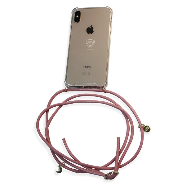 Mobile necklace leather rosé for Iphone with charms Necklace Smartphone Chain Cloak