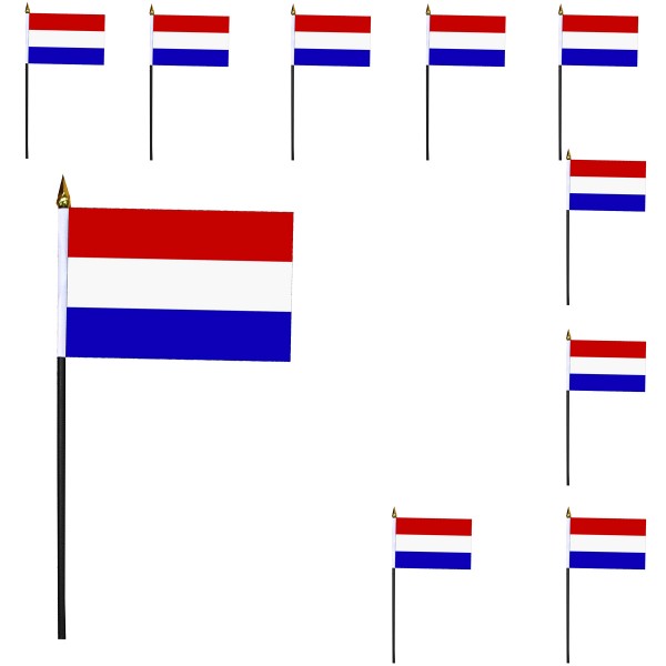Mini Handfahnen 10 Stück Set &quot;Niederlande&quot; Holland Netherlands EM WM Flaggen Fanartikel