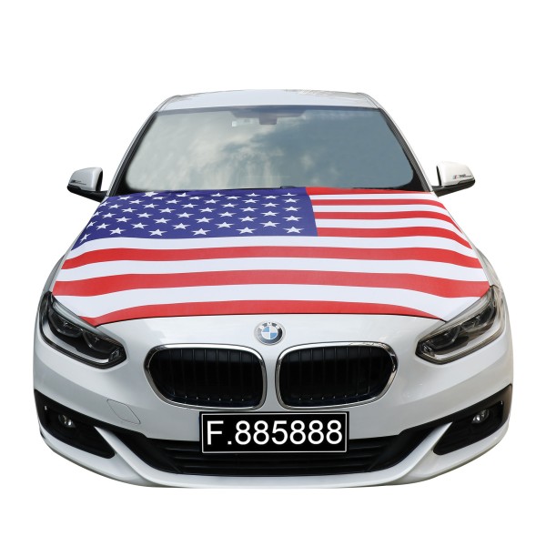 EM Fußball &quot;USA&quot; Amerika America Motorhauben Überzieher Auto Flagge Fahne