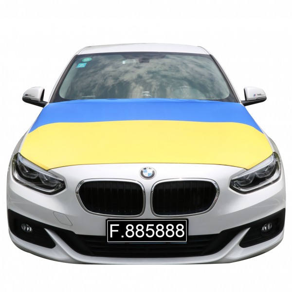 EM Fußball &quot;Ukraine&quot; Motorhauben Überzieher Auto Flagge