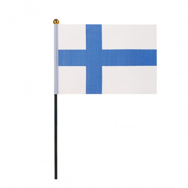 Mini Handfahnen 10 Stück Set &quot;Finnland&quot; Finland EM WM Flaggen Fanartikel