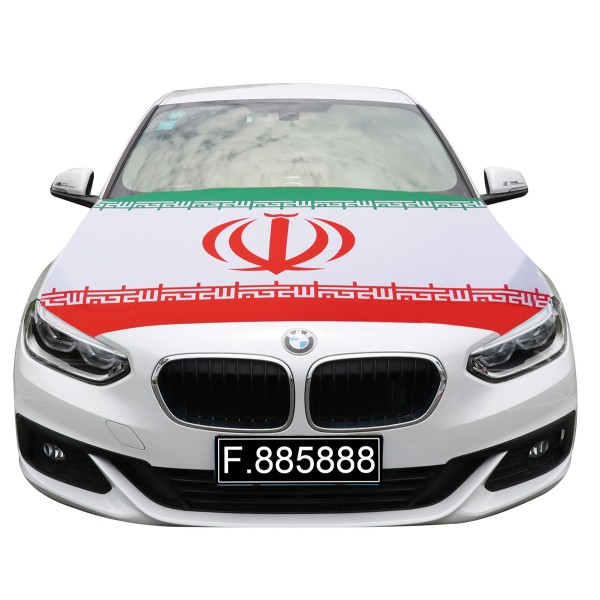 EM Fußball &quot;Iran&quot; Motorhauben Überzieher Auto Flagge Fahne