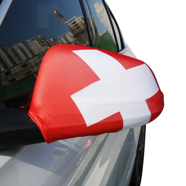 Auto Außenspiegel Fahne Set &quot;Schweiz&quot; Switzerland Bikini Flagge EM WM