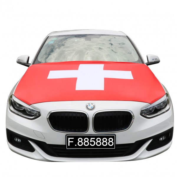 EM Fußball &quot;Schweiz&quot; Motorhauben Überzieher Auto Flagge