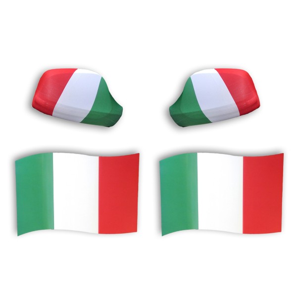 Fan-Paket EM &quot;Italien&quot; Italy Auto Außenspiegelflagge Magnete Fahren Fußball