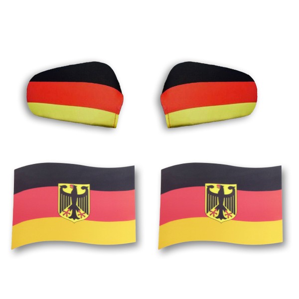 Fan-Paket EM &quot;Deutschland&quot; Germany Auto Außenspiegelflagge Magnete Fahren Fußball