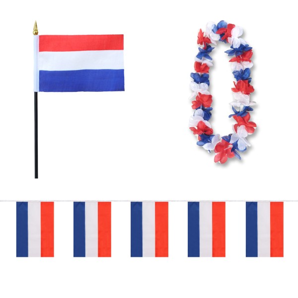 FANSET EM Fußball &quot;Niederlande&quot; Netherlands Girlande Mini Hand Flagge Hawaiikette