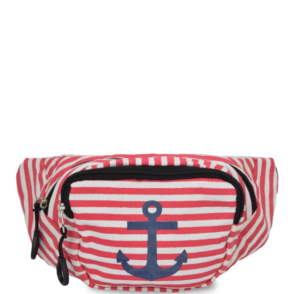 Bump Bag &quot;Maritim Anchor&quot; Stripes Hip Bag
