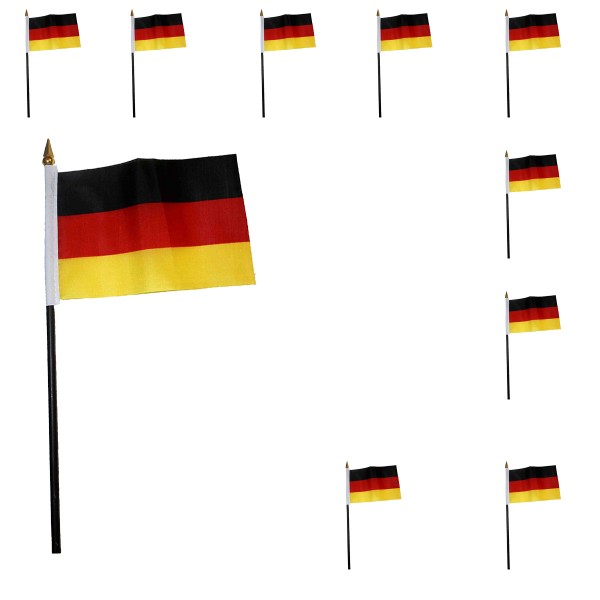 10 Pieces Mini Flags Football Worldcup 10 x 15cm SET Party
