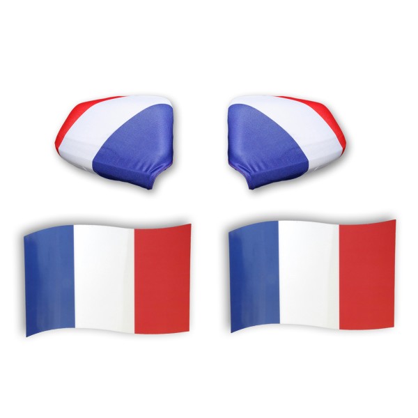 Fan-Paket EM &quot;Frankreich&quot; France Auto Außenspiegelflagge Magnete Fahren Fußball