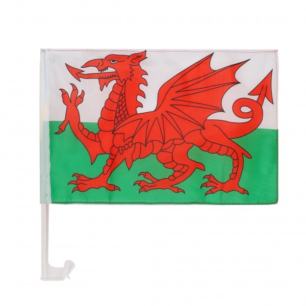 2er SET Auto Flagge &quot;Wales&quot; Fußball EM Fahne Fan Fanset
