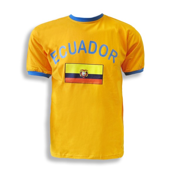 Fan-Shirt &quot;Ecuador&quot; Unisex Fußball WM EM Herren T-Shirt