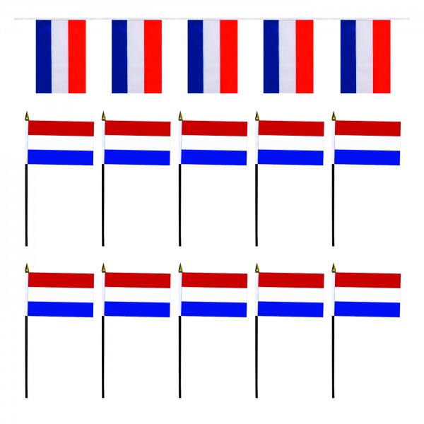FANSET EM Fußball &quot;Niederlande&quot; Holland Girlande 10x Handflaggen