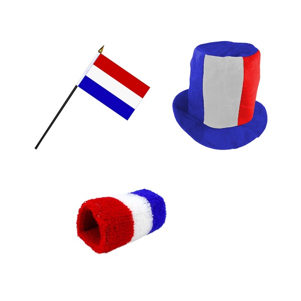 FANSET EM Fußball &quot;Niederlande&quot; Netherlands Zylinder Hut Schweißband Mini Flagge