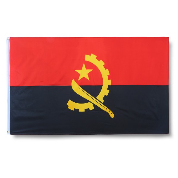Angola Fahne Flagge 90 x 150 cm Fanartikel Hissfahne Ösen WM EM