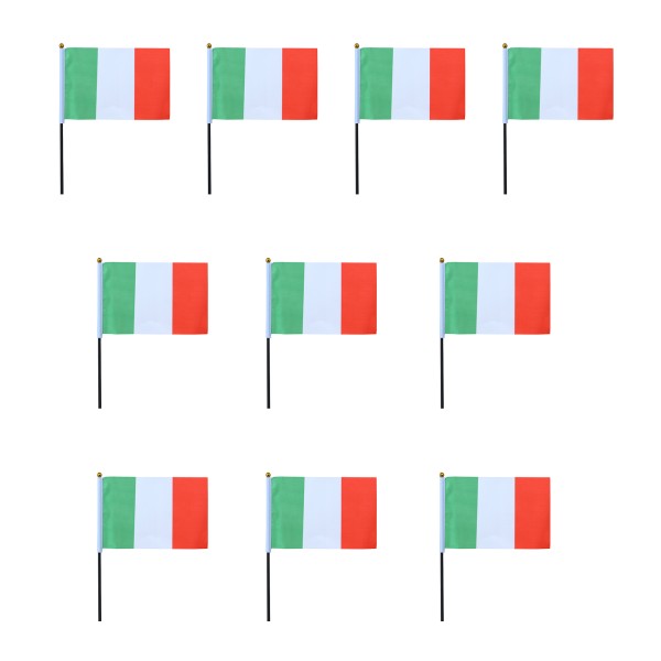 Mini Handfahnen 10 Stück Set &quot;Italien&quot; Italy Italia EM WM Flaggen Fanartikel