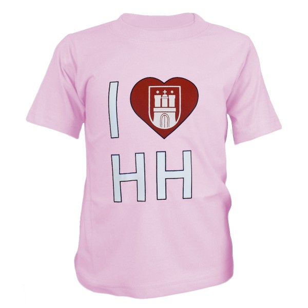 Kinder T-Shirt &quot;I Love Hamburg&quot; Wappen Baumwolle