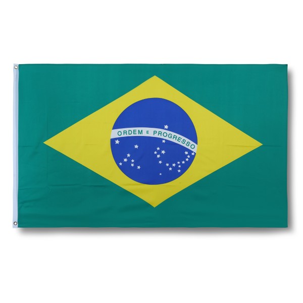 Brasilien Brazil Brasil Fahne Flagge 90 x 150 cm Fanartikel Hissfahne Ösen WM EM